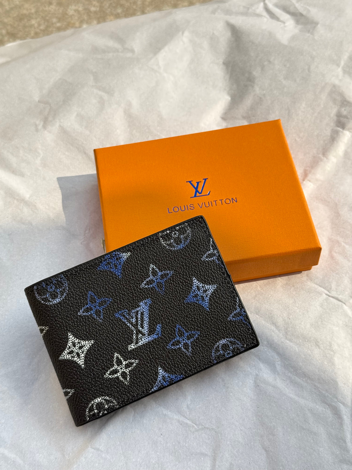 Louis Vuitton-Style Monogram Bifold Wallet