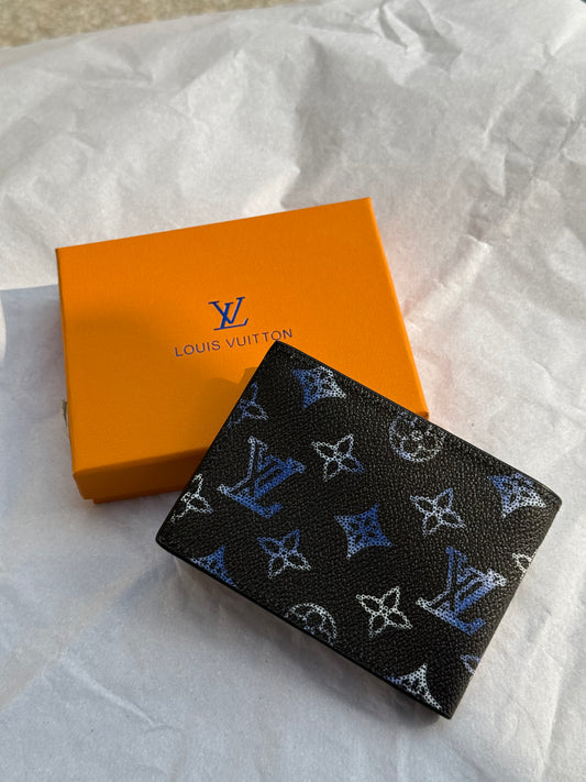 Louis Vuitton-Style Monogram Bifold Wallet
