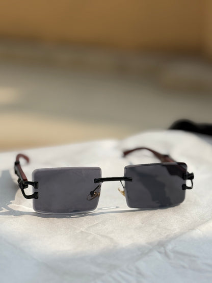 Cartier Panther Rimless Square Sunglasses