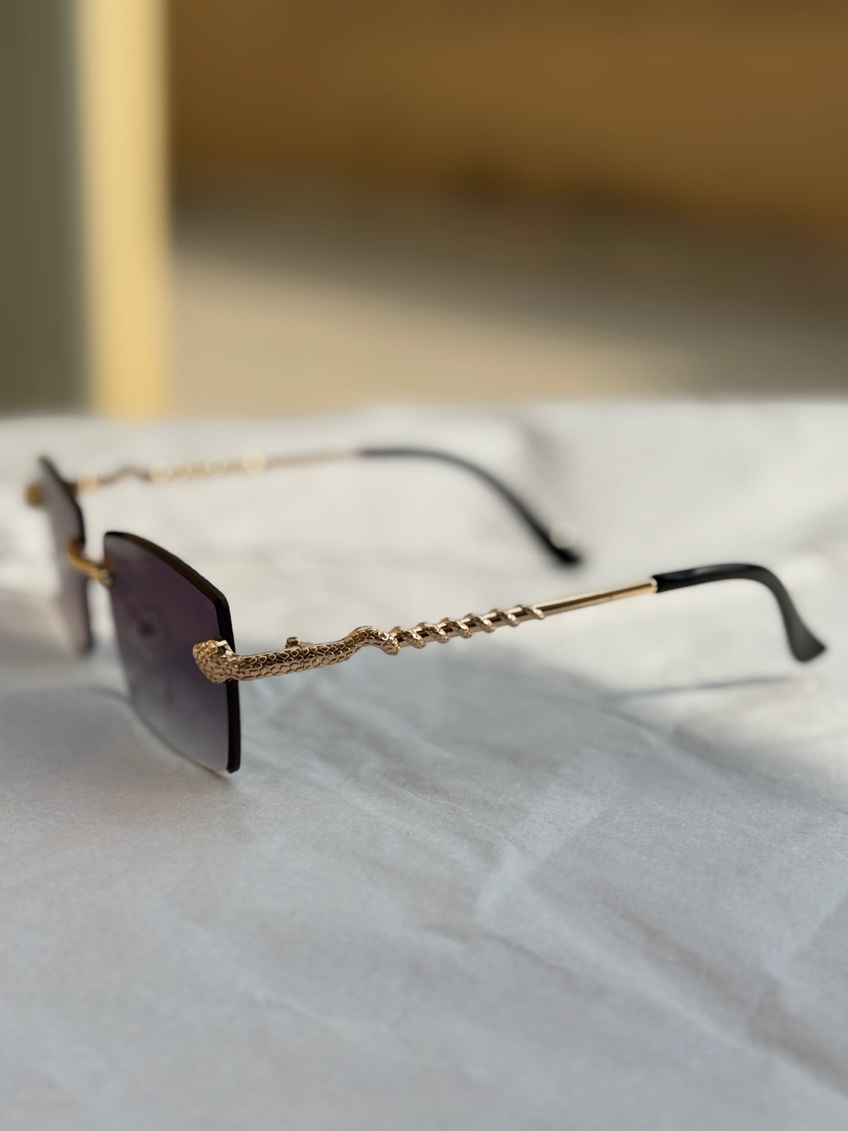 Bvlgari Serpenti Viper Rimless Purple Gradient Sunglasses