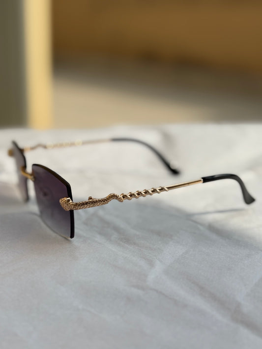Bvlgari Serpenti Viper Rimless Purple Gradient Sunglasses