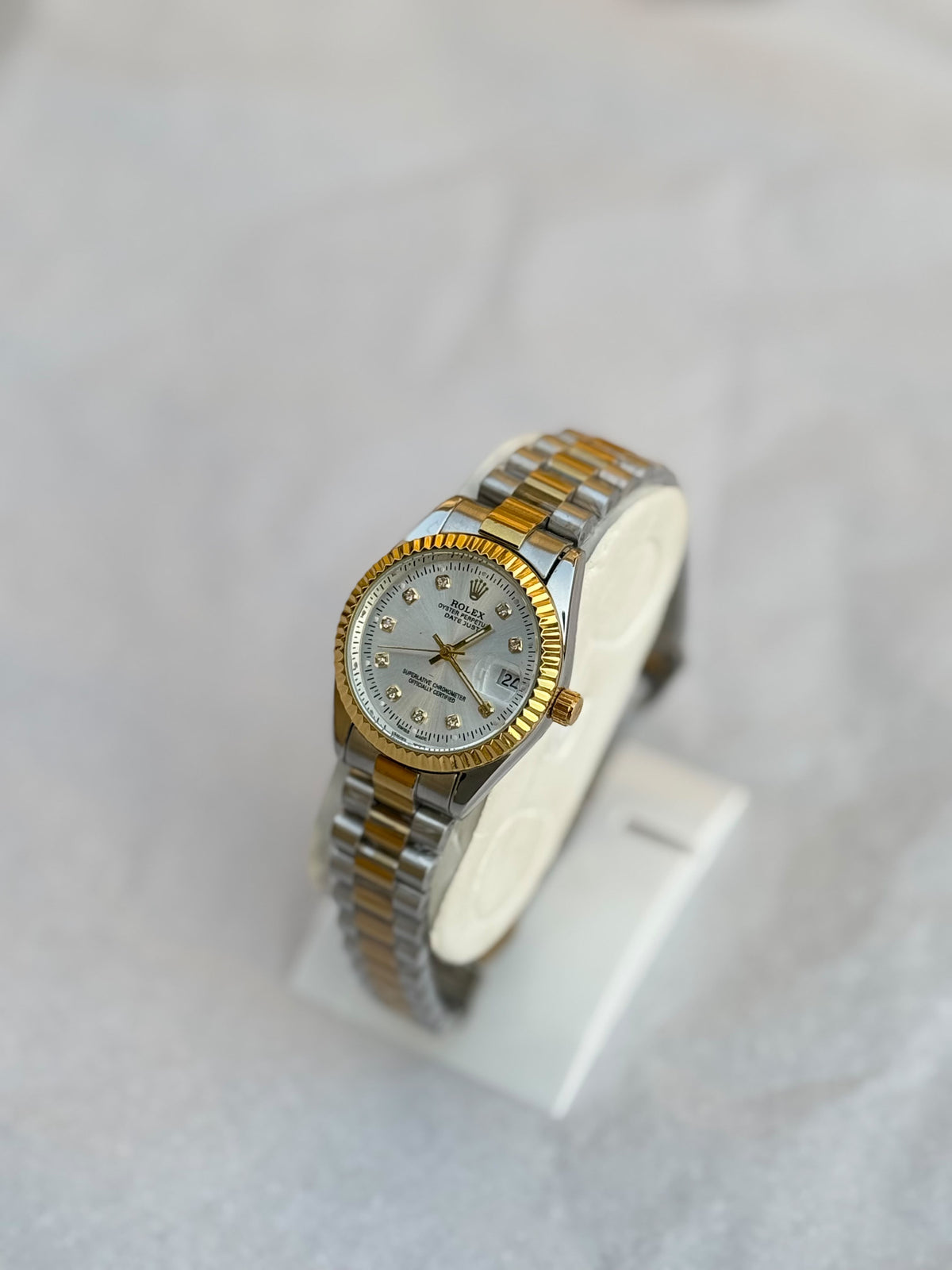 Ladies Rolex-Style Oyster Perpetual Luxury Watch