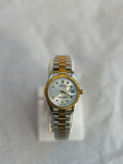 Ladies Rolex-Style Oyster Perpetual Luxury Watch